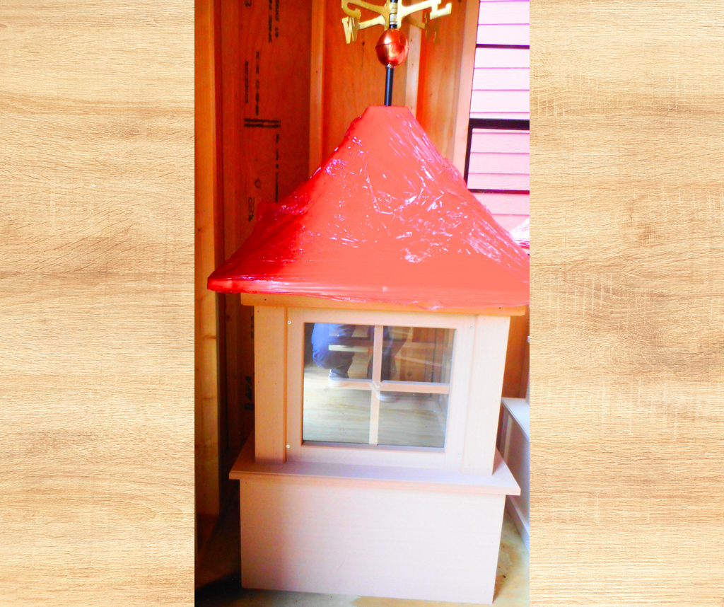 24" CEDAR PVC CARLISLE CUPOLA WITH CLEARCOAT - Garden Time