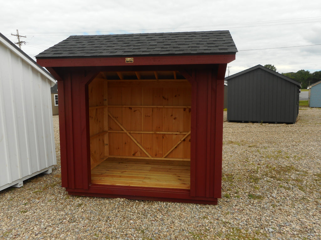6' X 8' B&B WOODSHED -RED - Garden Time