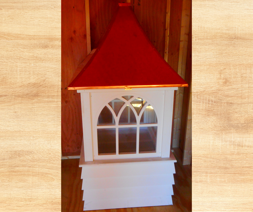 30" VINYL ROXBURY CUPOLA WITH CLEARCOAT AND CLAPBOARD - Garden Time