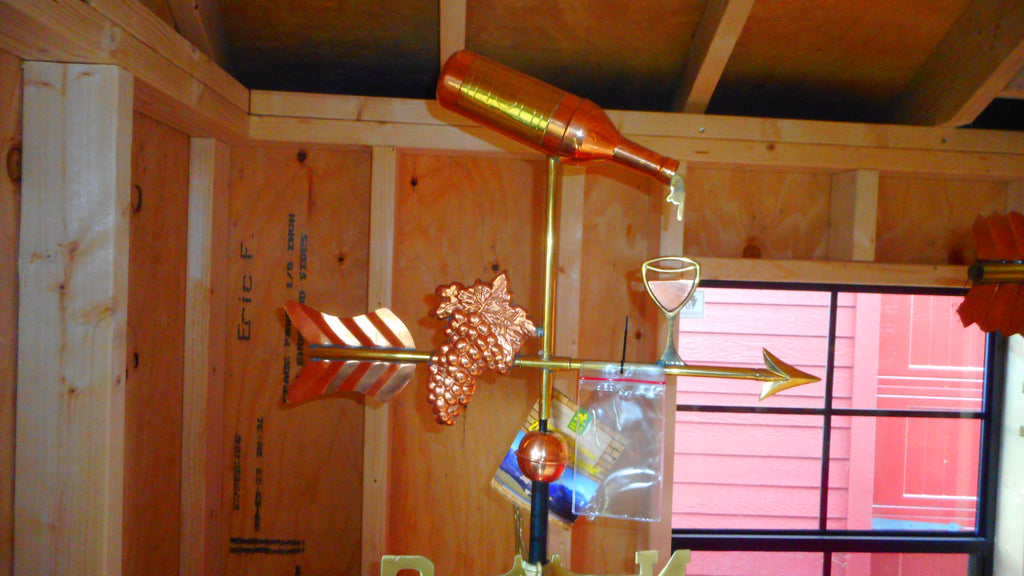 WINE BOTTLE WEATHERVANE - Garden Time