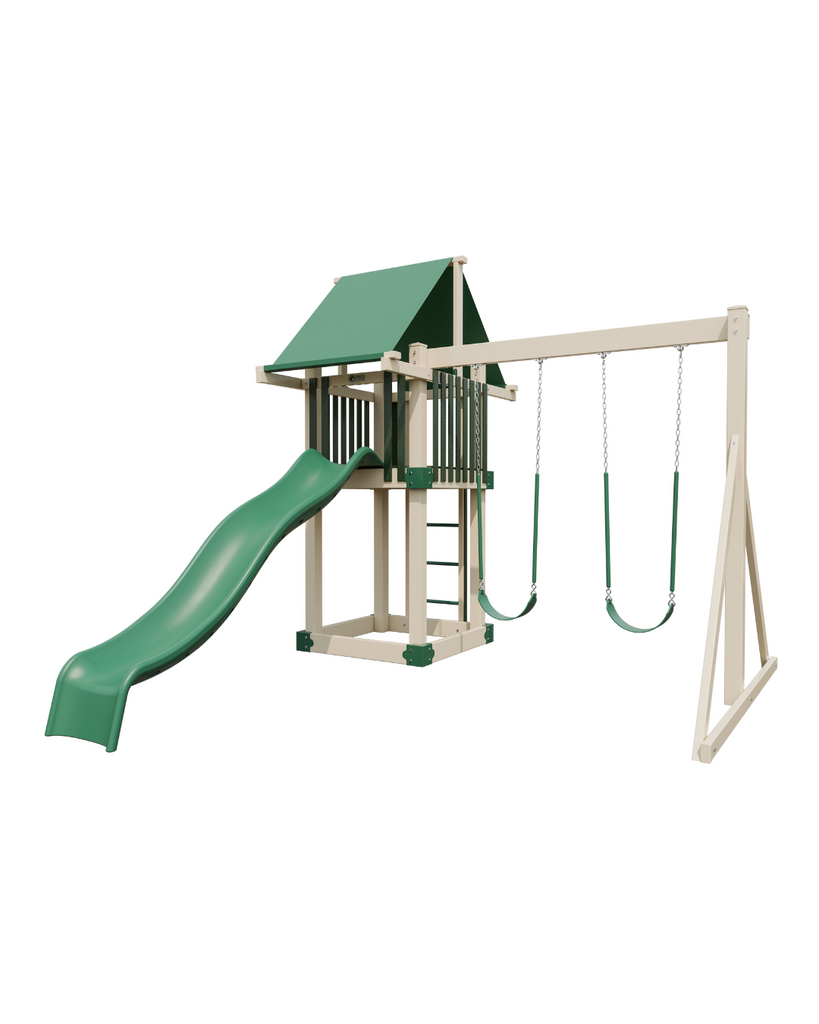 DIY PLAYSET KIT - MOD 44 GREEN & ALMOND - Garden Time