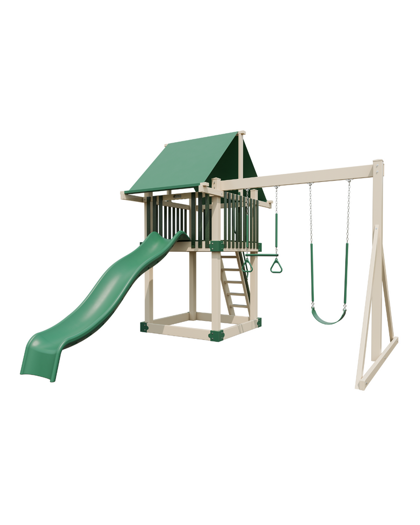 DIY PLAYSET KIT - MOD 55 GREEN & ALMOND - Garden Time