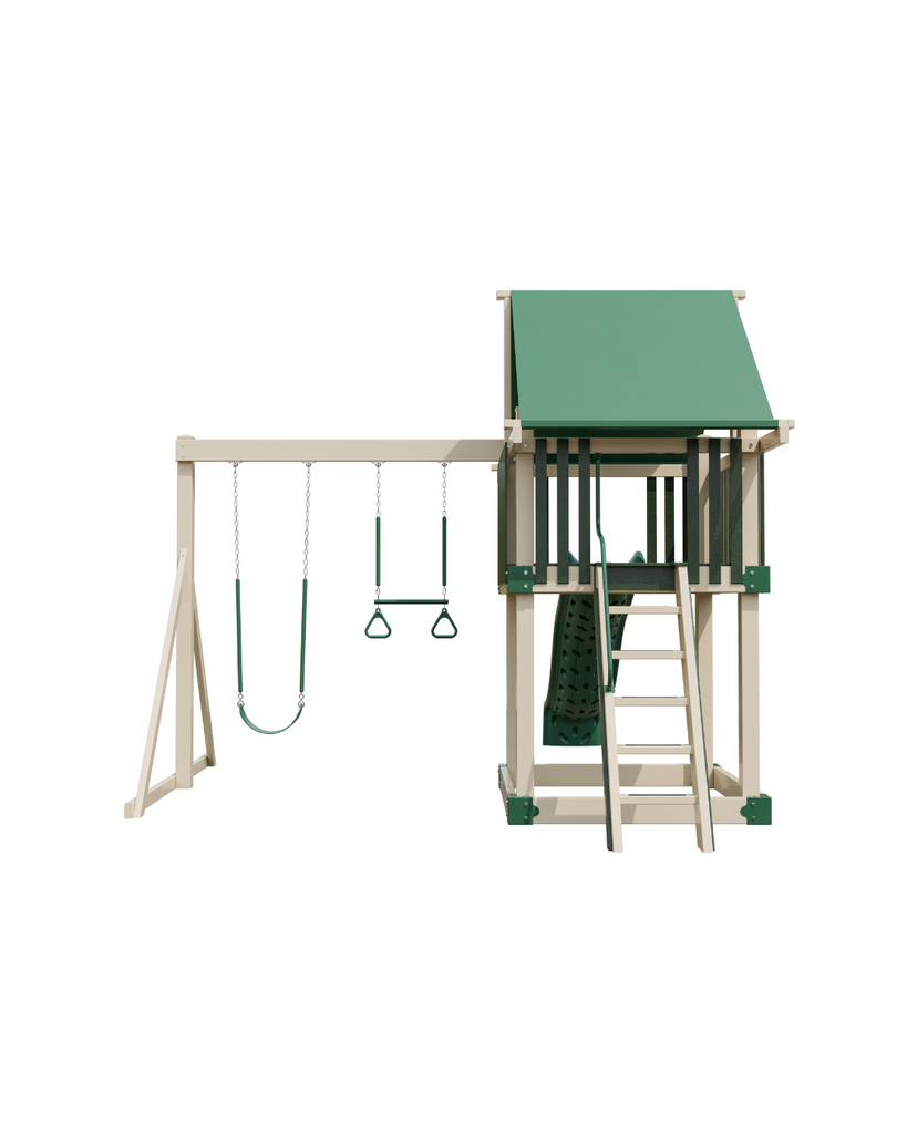 DIY PLAYSET KIT - MOD 55 GREEN & ALMOND - Garden Time