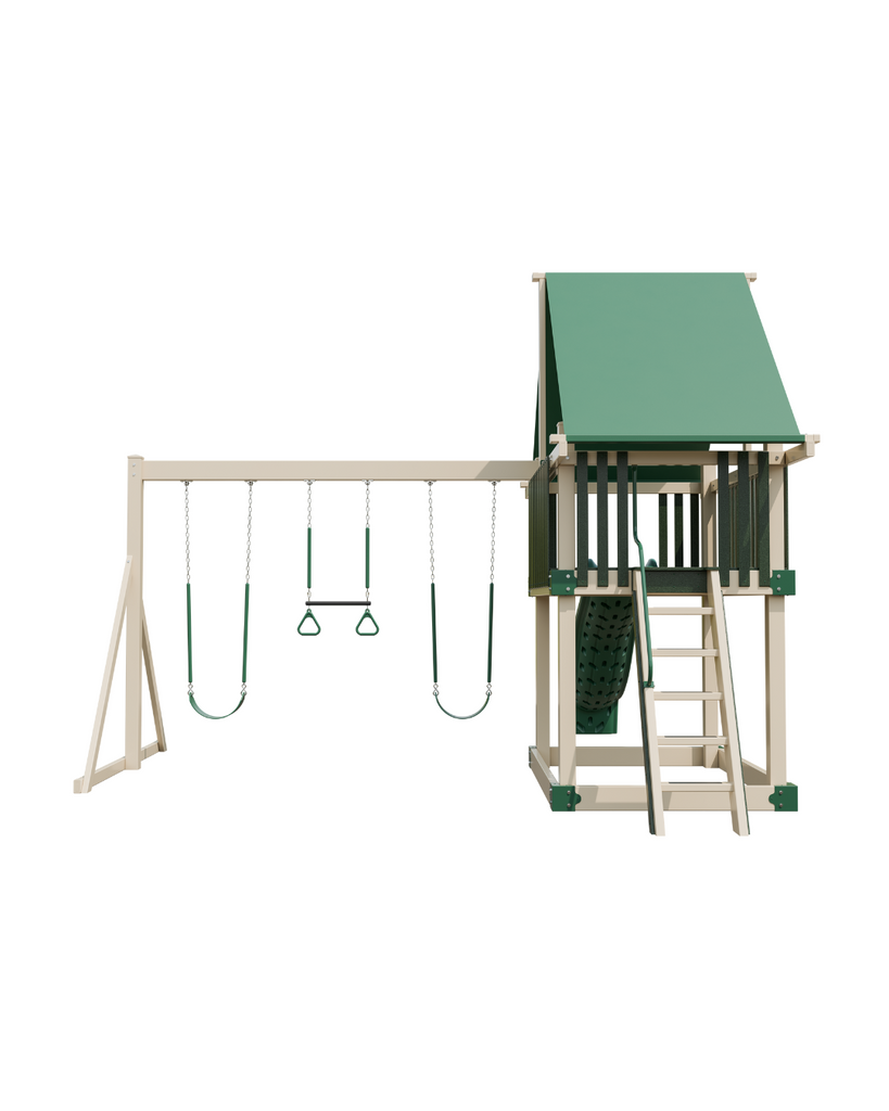 DIY PLAYSET KIT - MOD 75 GREEN & ALMOND - Garden Time