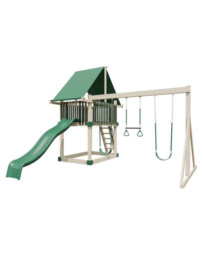 DIY PLAYSET KIT - MOD 75 GREEN & ALMOND - Garden Time