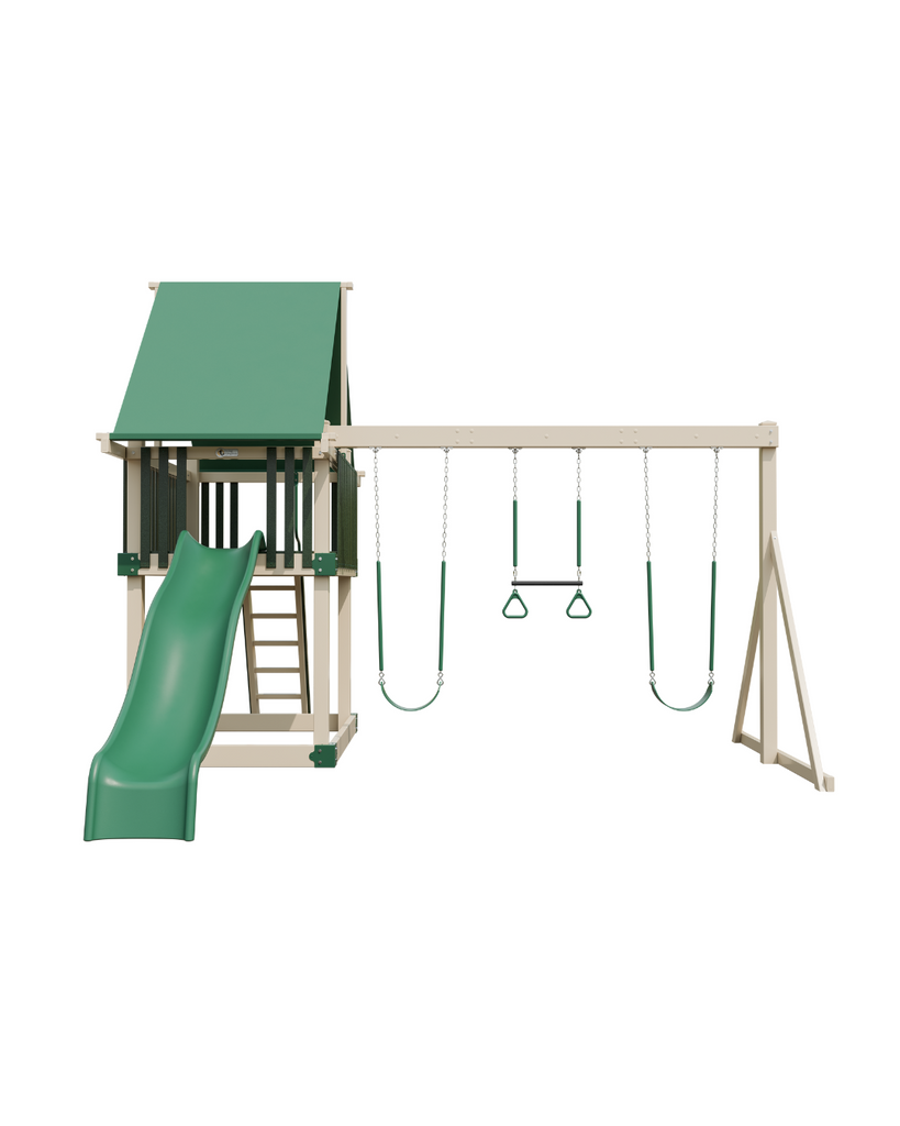 DIY PLAYSET KIT - MOD 75 GREEN & ALMOND - Garden Time