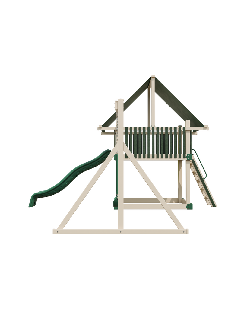 DIY PLAYSET KIT - MOD 75 GREEN & ALMOND - Garden Time